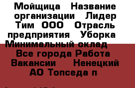 Мойщица › Название организации ­ Лидер Тим, ООО › Отрасль предприятия ­ Уборка › Минимальный оклад ­ 1 - Все города Работа » Вакансии   . Ненецкий АО,Топседа п.